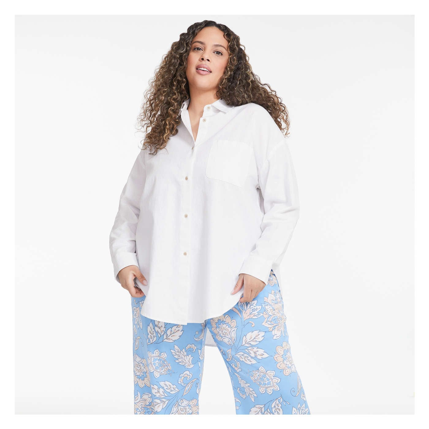 Women+ Breezy Button-Down
