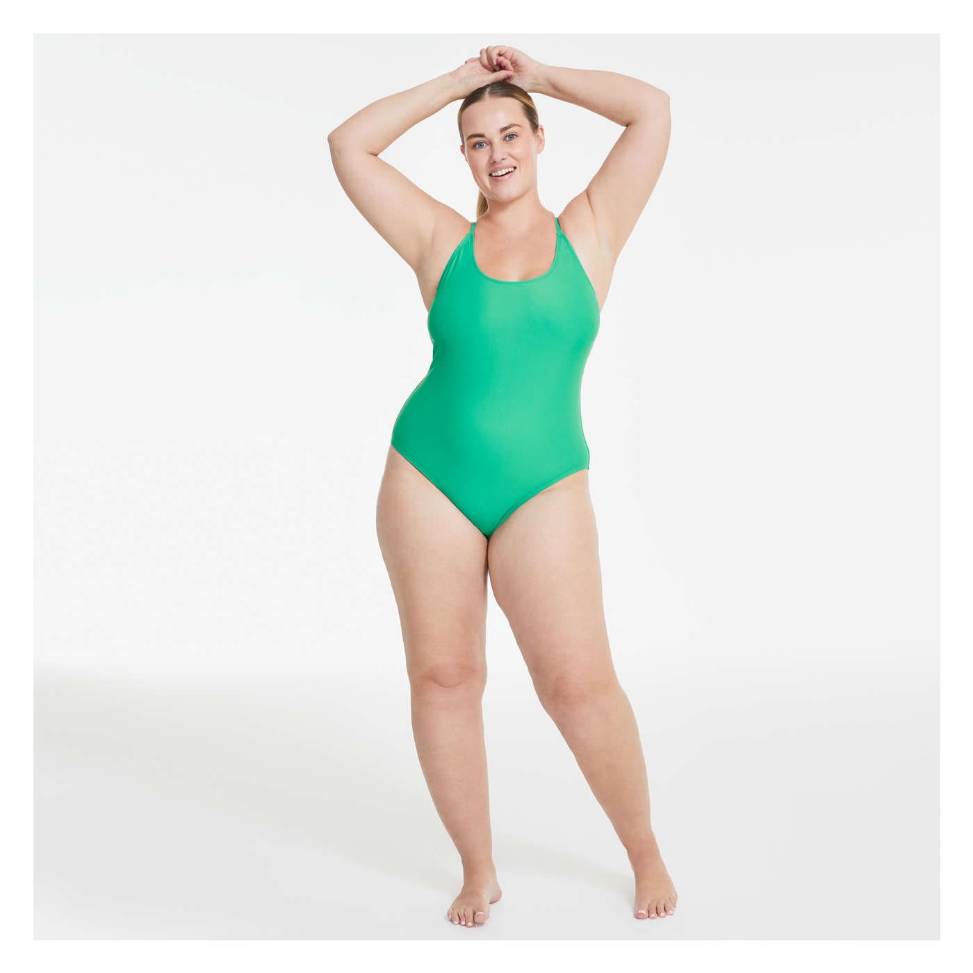 Women+ Cross-Back Strap Swimsuit