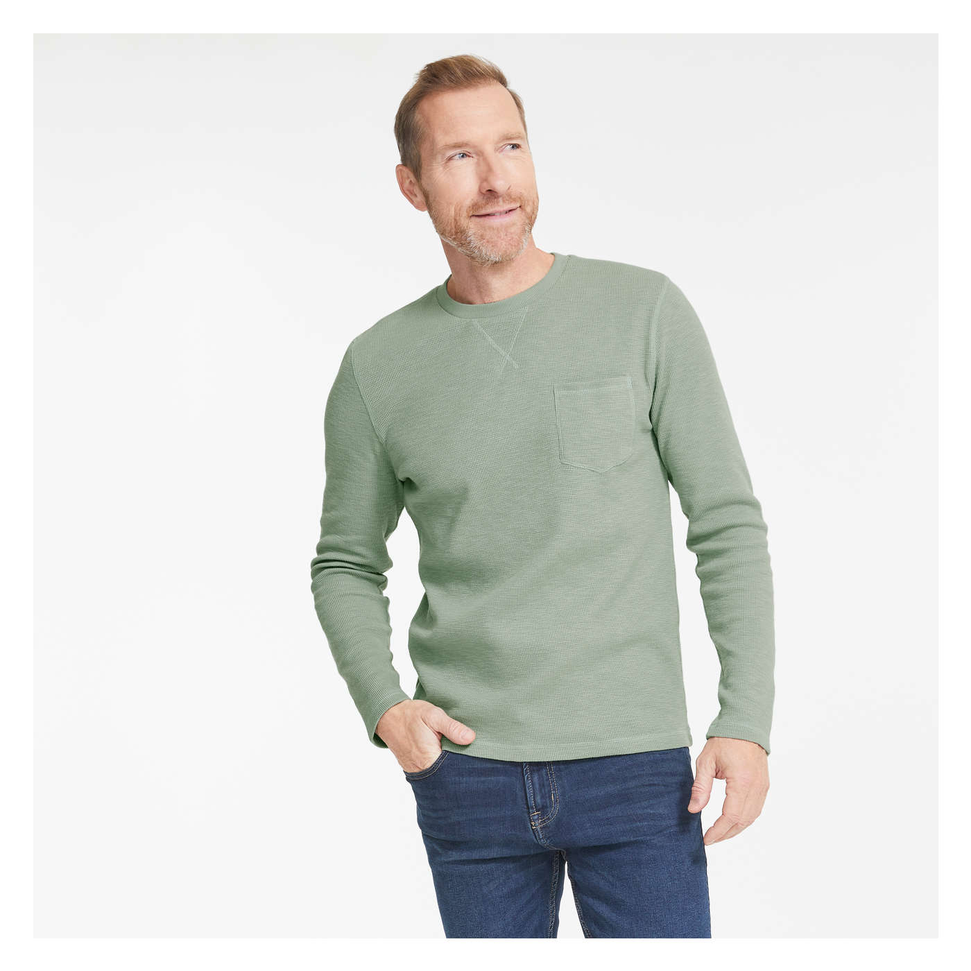 Men's Waffle Knit Long Sleeve