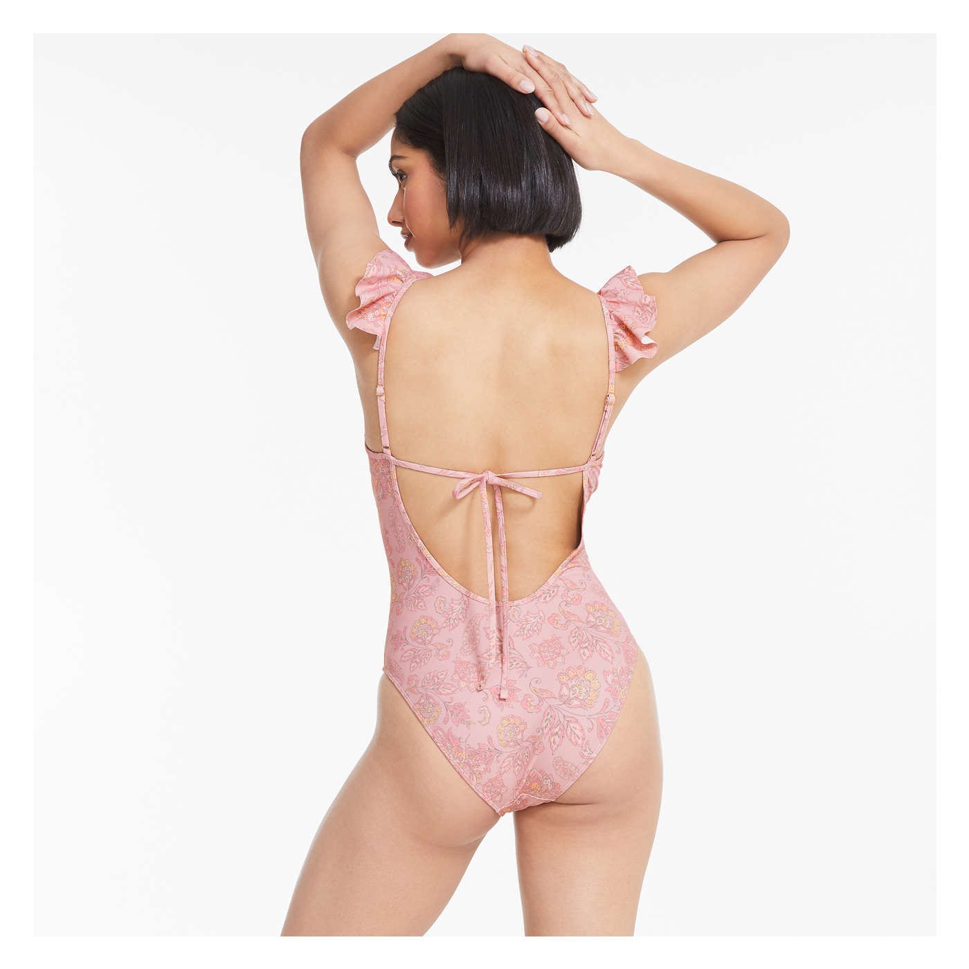 Flora Ruffle-Neck Swimsuit