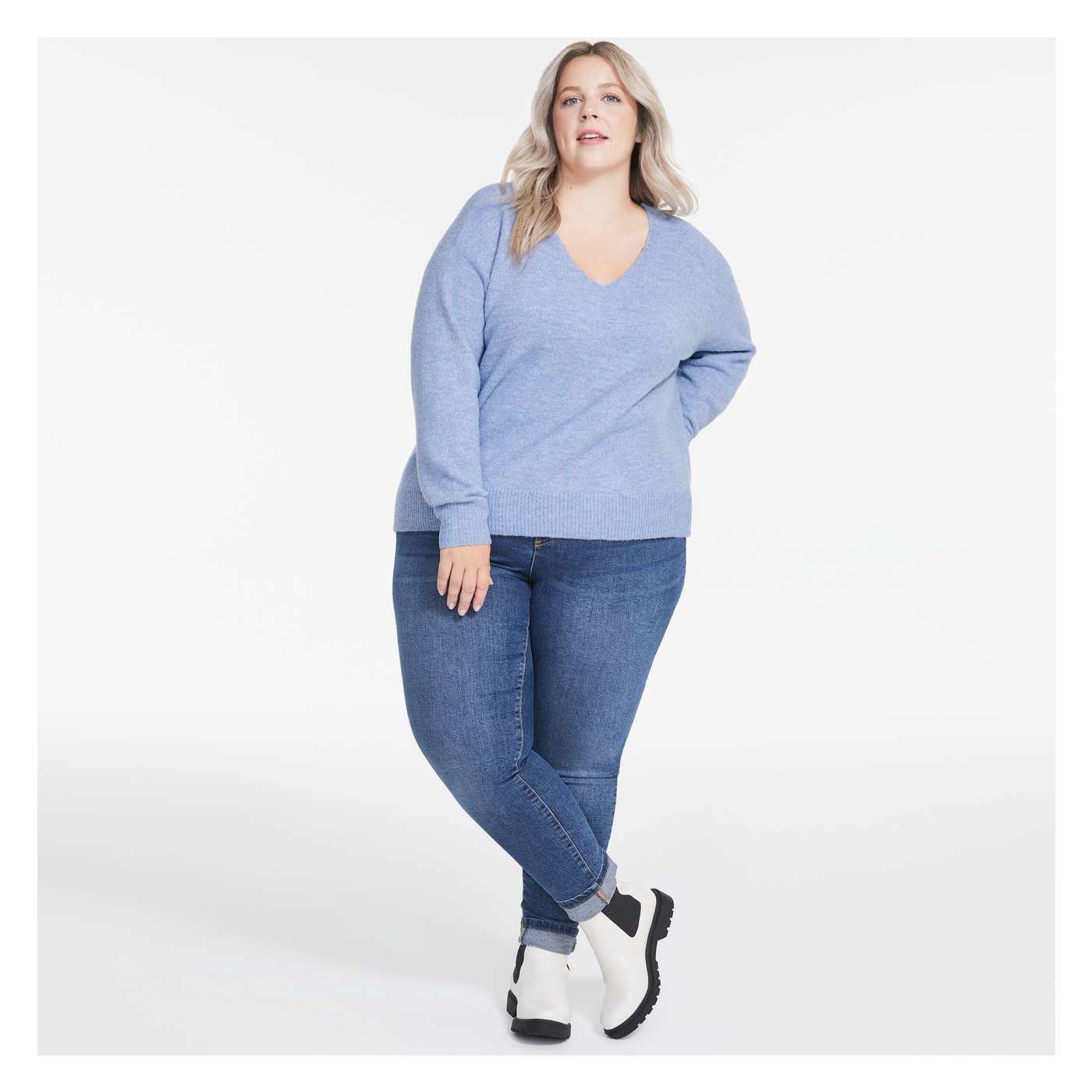 Women+ V-Neck Sweater