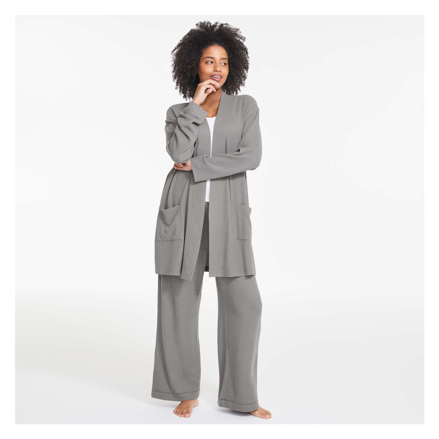 Waffle Knit Sleep Cardi