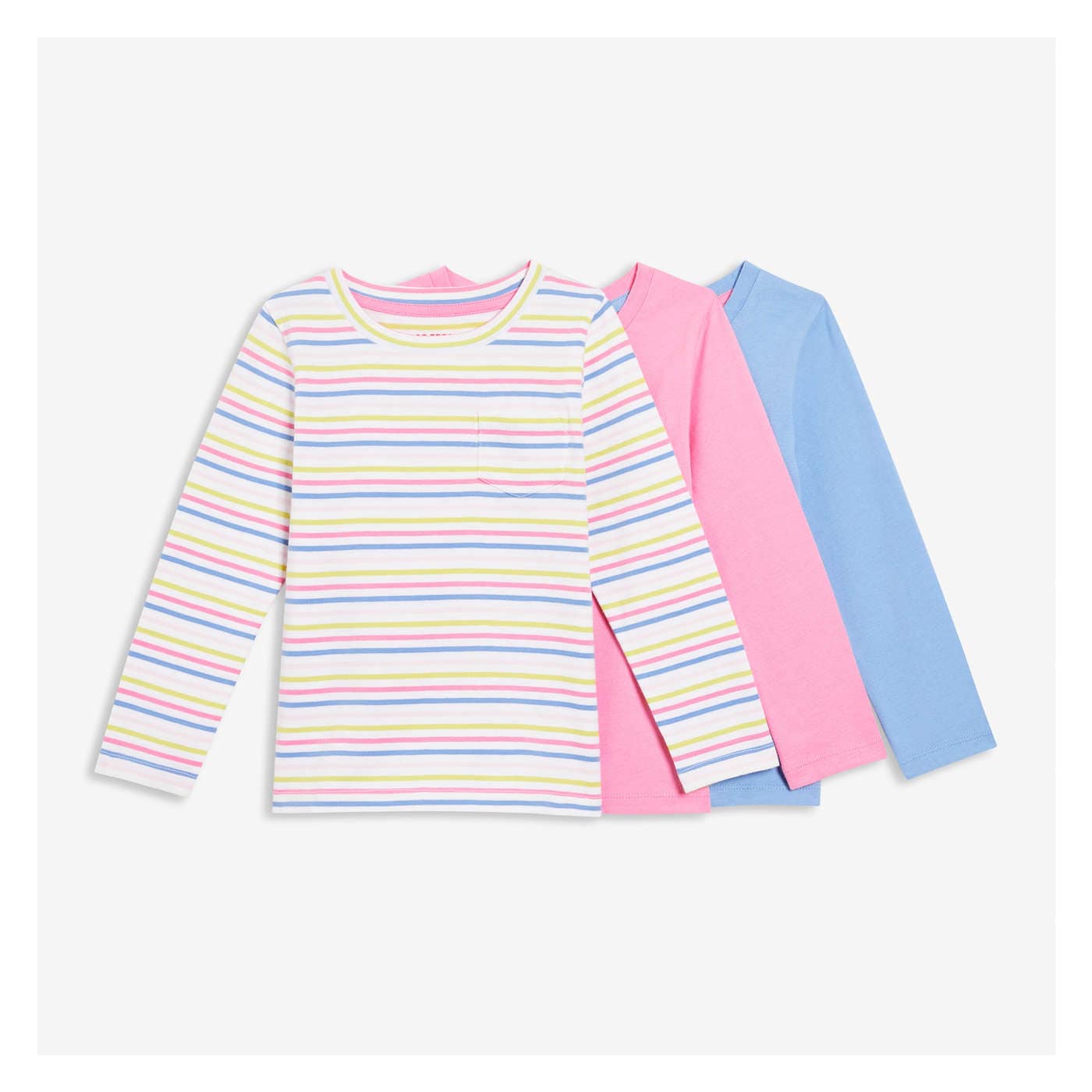Toddler Girls' 3 Pack Long Sleeve
