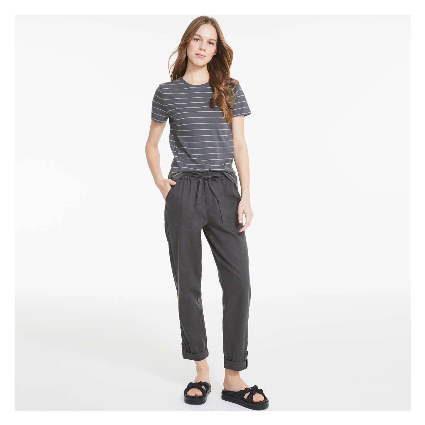 Linen-Blend Pant