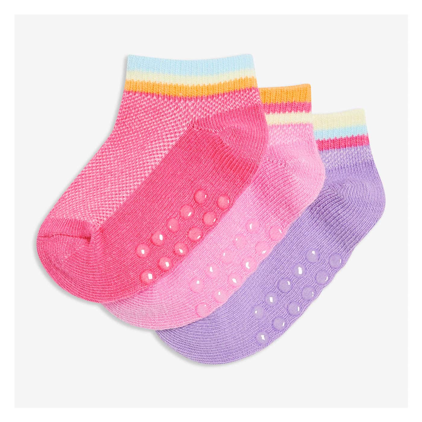 Baby Girls' 3 Pack Low-Cut Socks