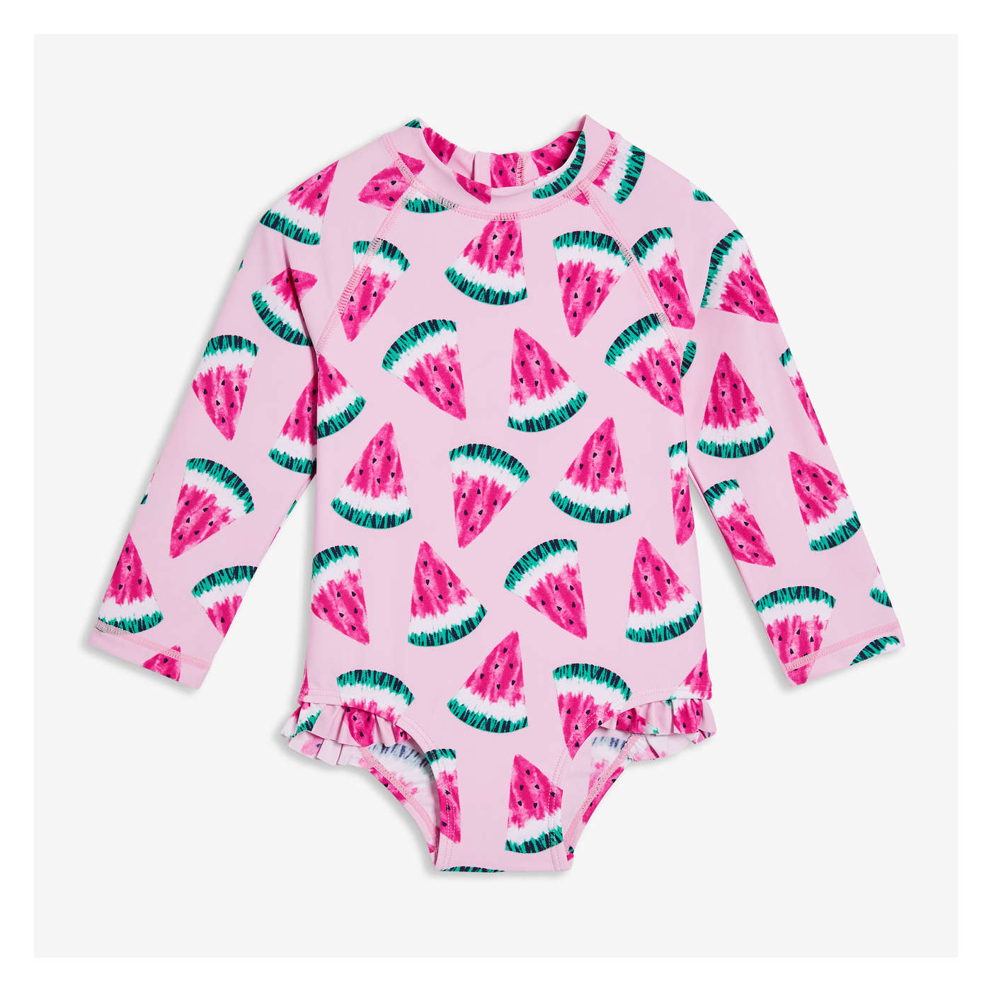 Baby Girls' Rash Guard Swimsuit