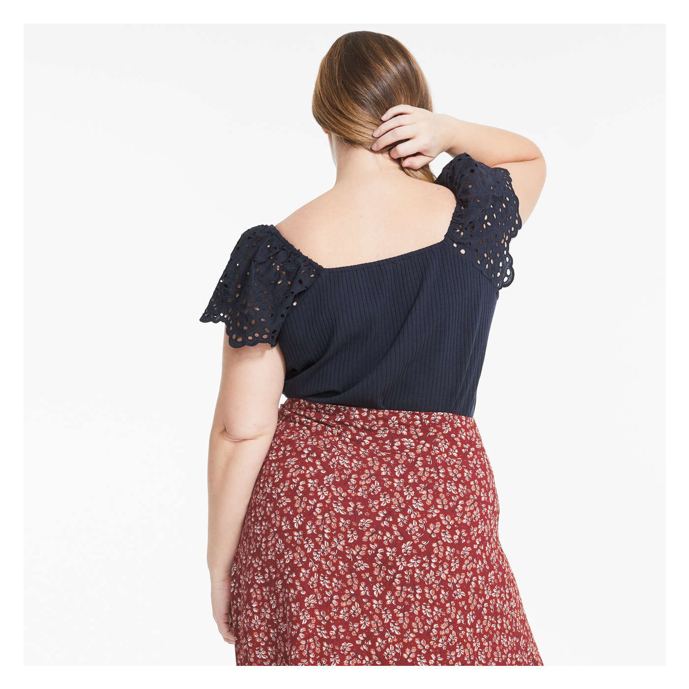 Women+ Eyelet Sleeve Tee