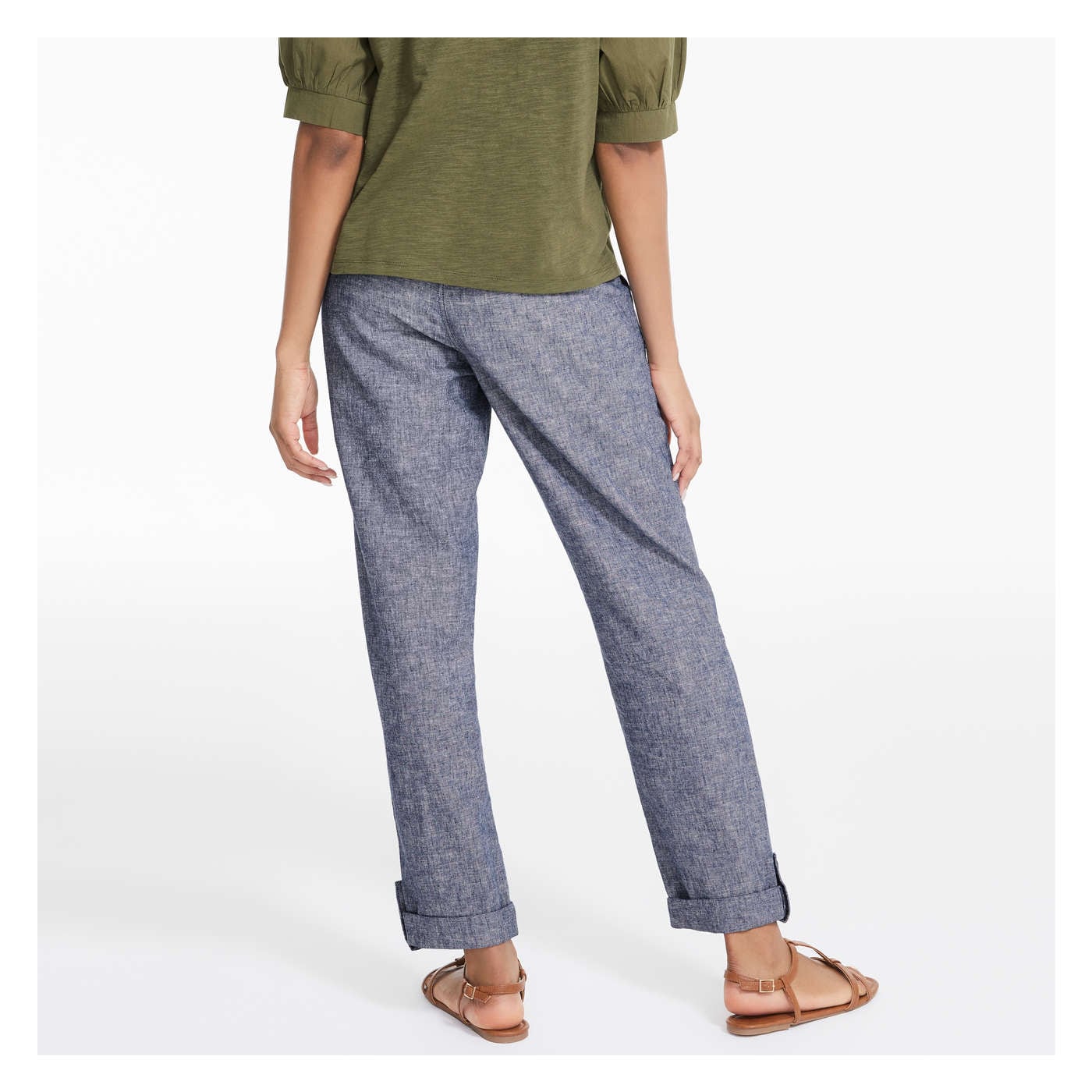 Linen-Blend Pant