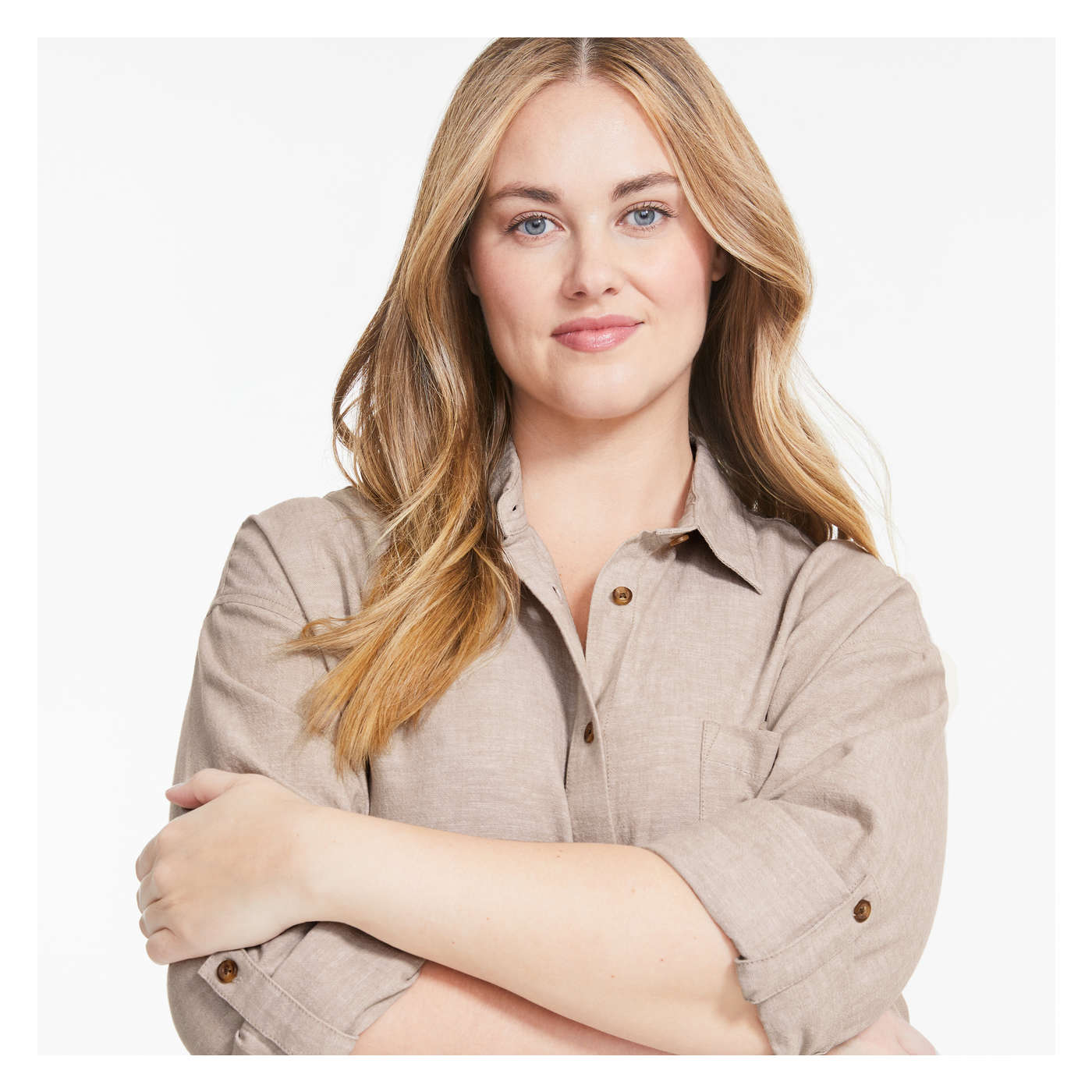 Women+ Linen-Blend Shirt