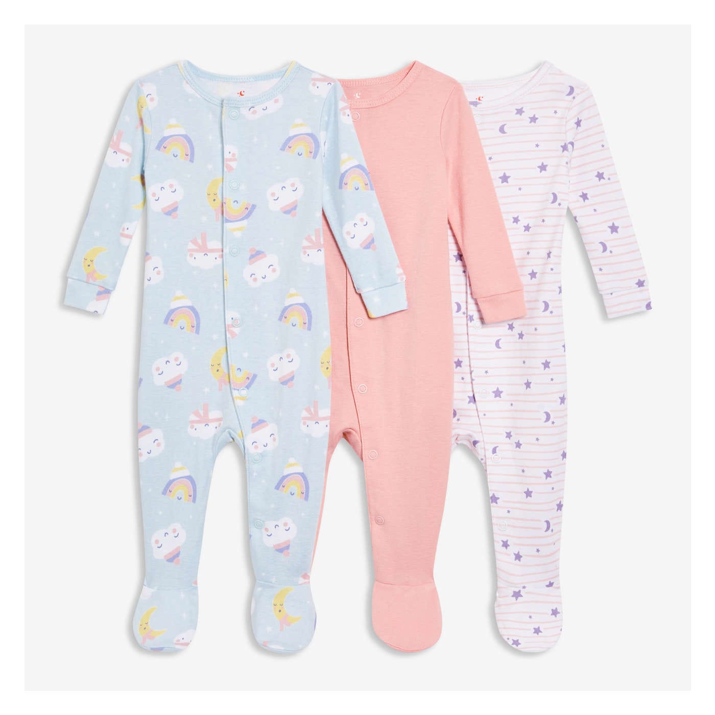 Baby Girls' 3 Pack Footed Sleeper