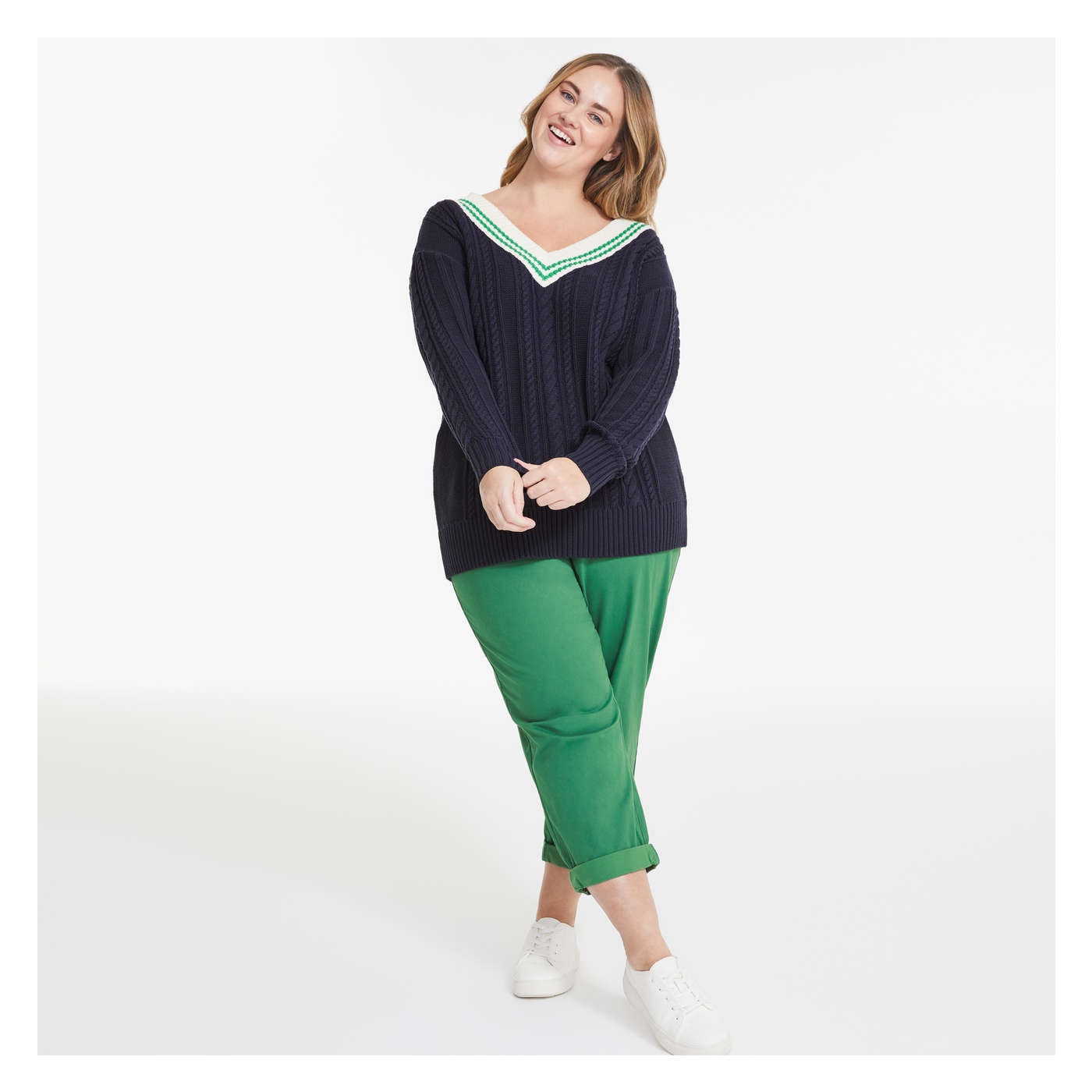 Women+ V-Neck Sweater
