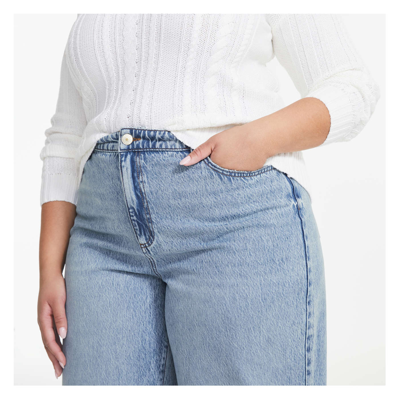Women+ High Rise Wide Leg Jean