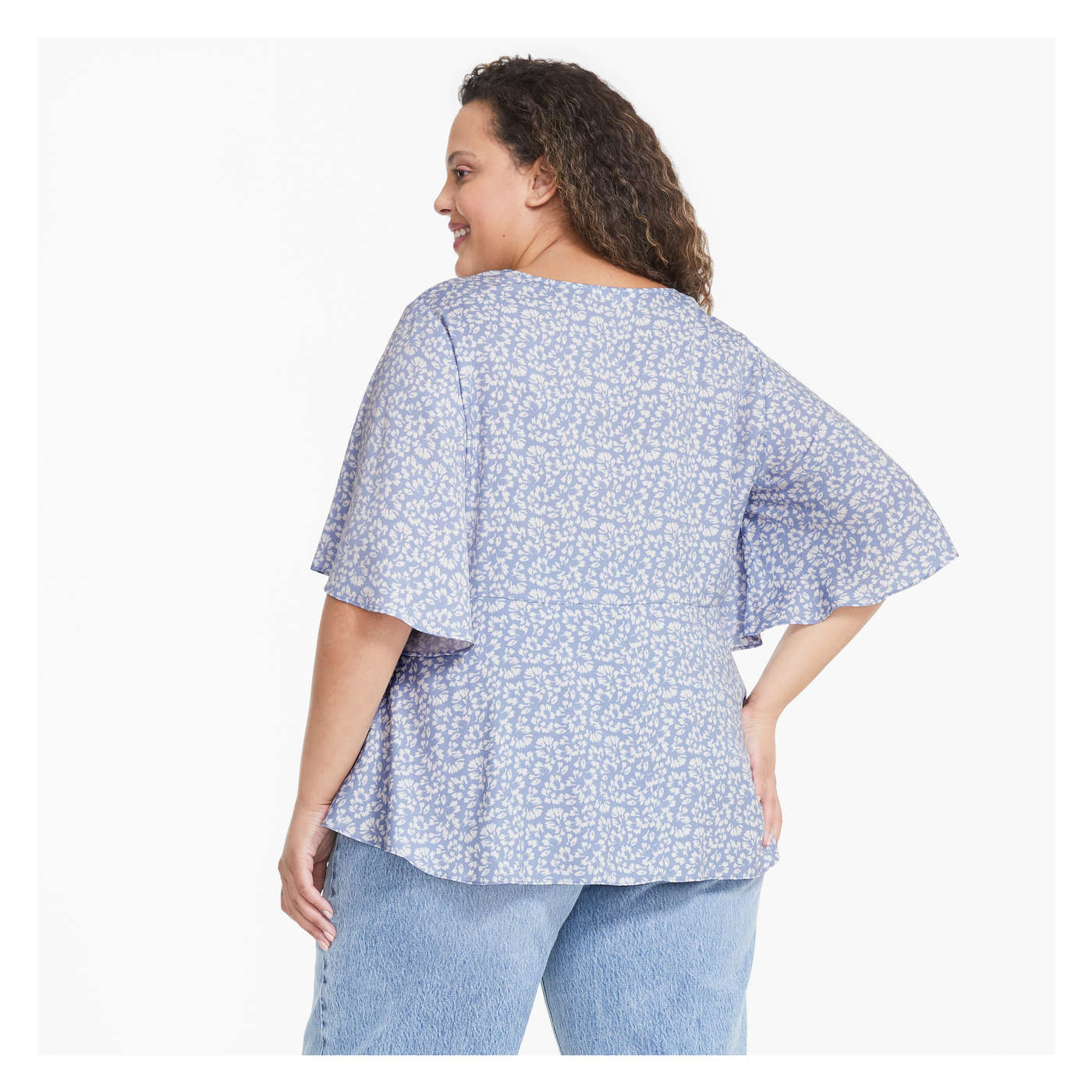 Women+ Flutter Sleeve Blouse