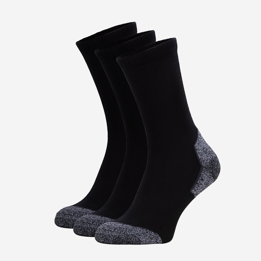 Bio Cotton Hiking Sock Crew 3-pack | Black