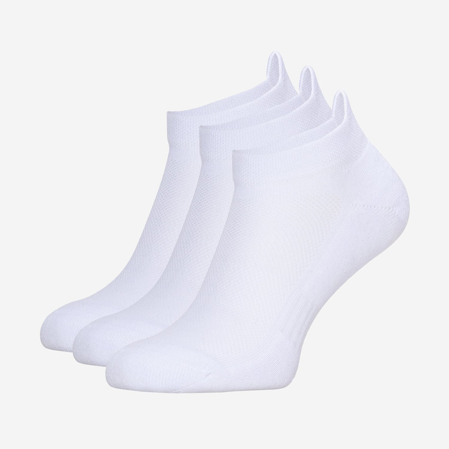 Bio Cotton Hiking Sock Footie 3-pack | White