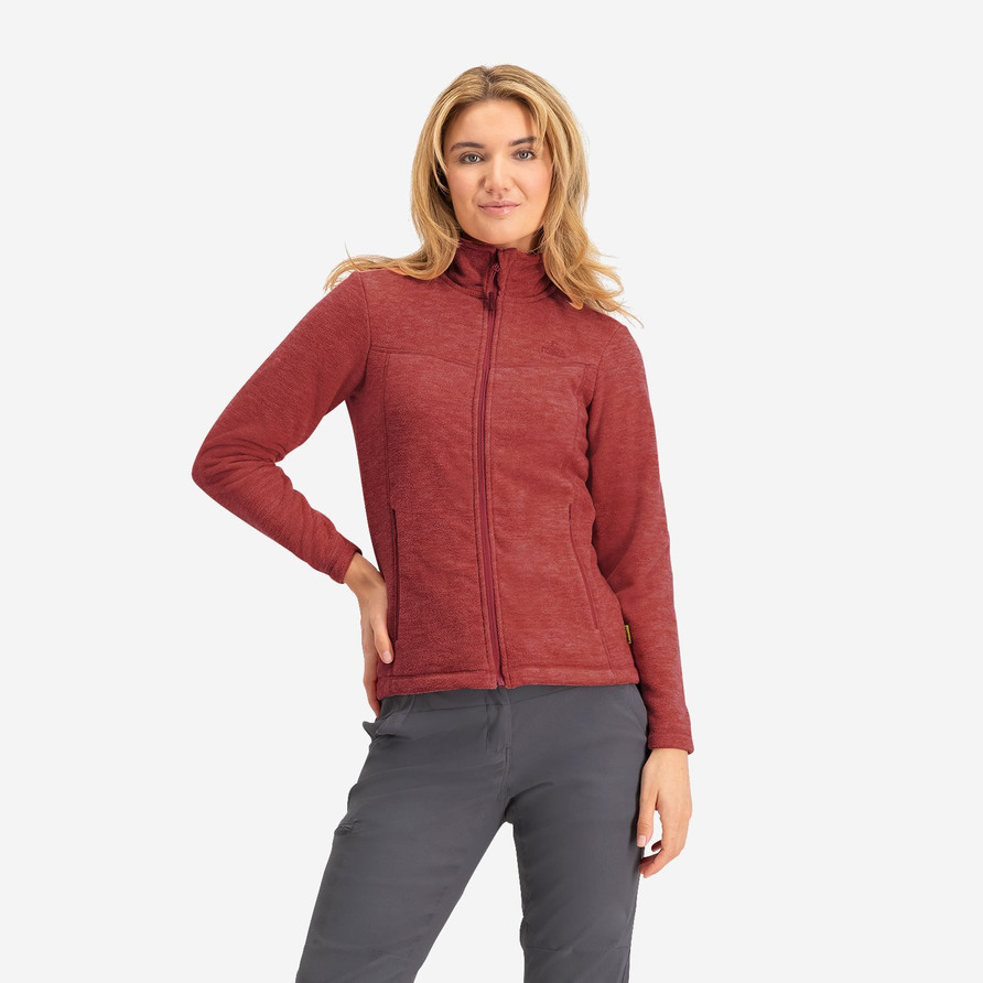 Fleece Vest Women | Mineral red