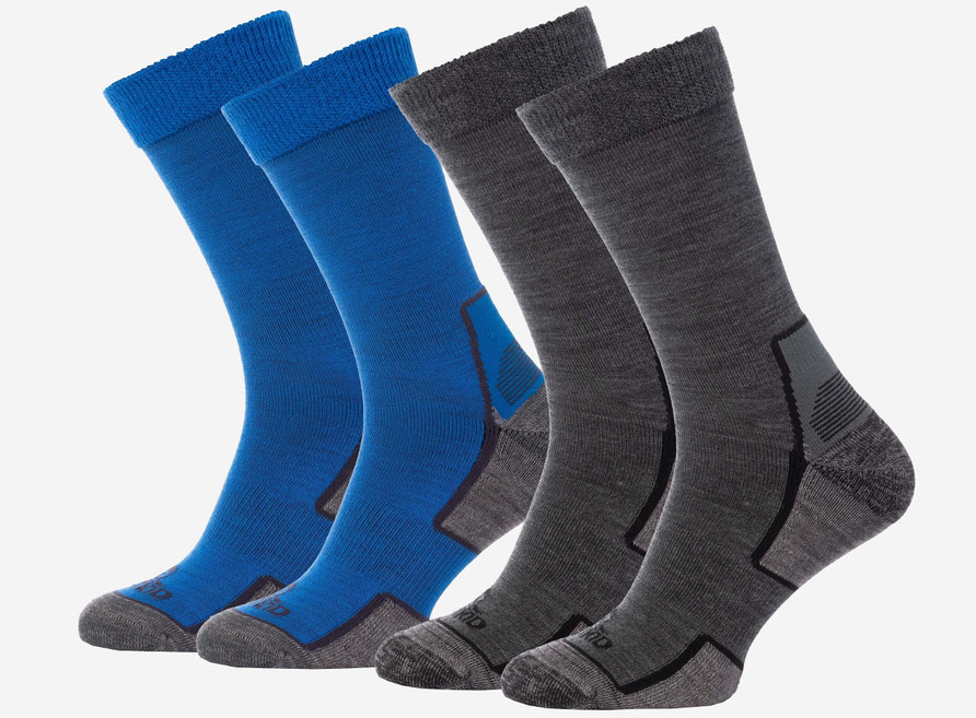 Winter walking sock 2-pack | Dark grey & Blue