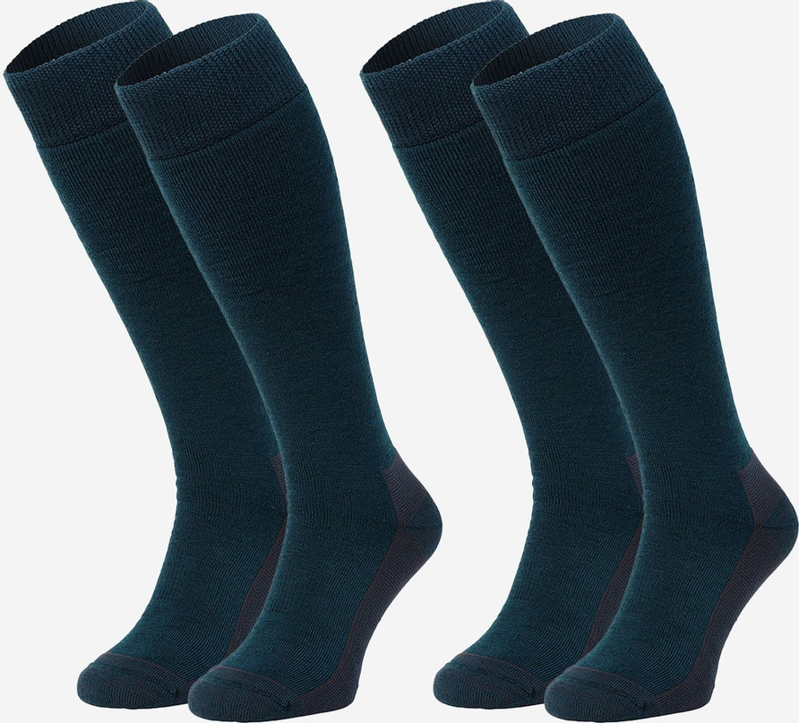 Ski Sock Premium Merino Wool 2-pack | Petrol