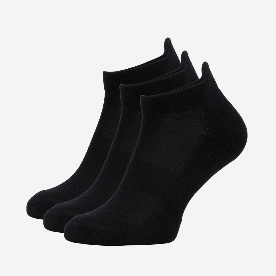 Bio Cotton Hiking Sock Footie 3-pack | Black