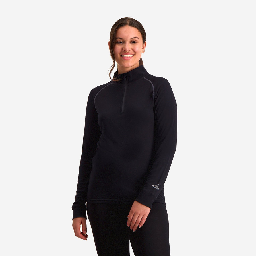 Zip-Neck Thermo Longsleeve Women | Black