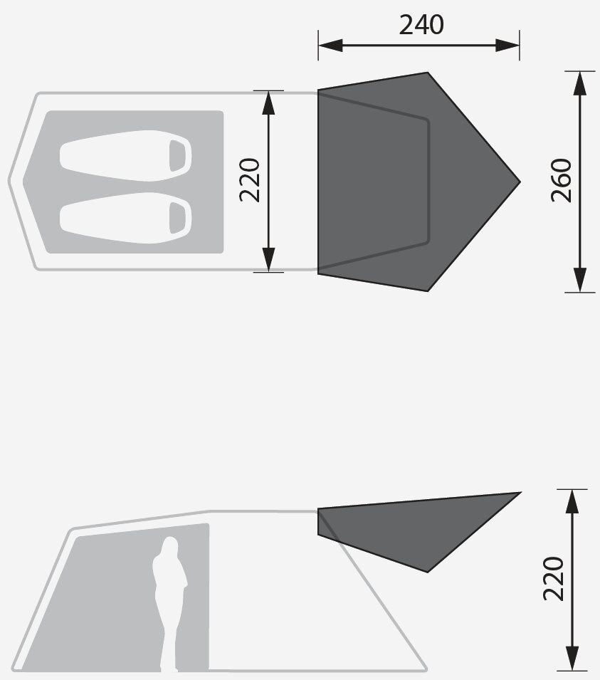 Tarp Dogon 2 & 3 (+1) Air Tent | Twill