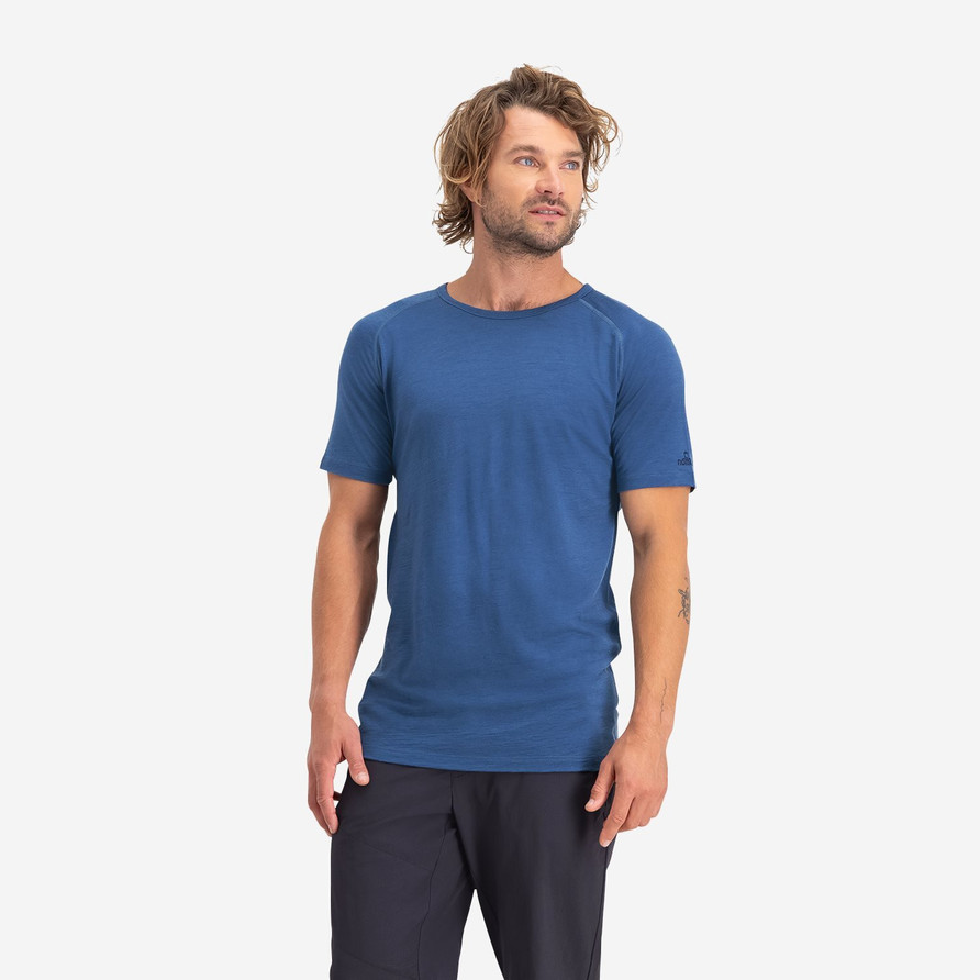 Pure Merino T-Shirt Men | Denim