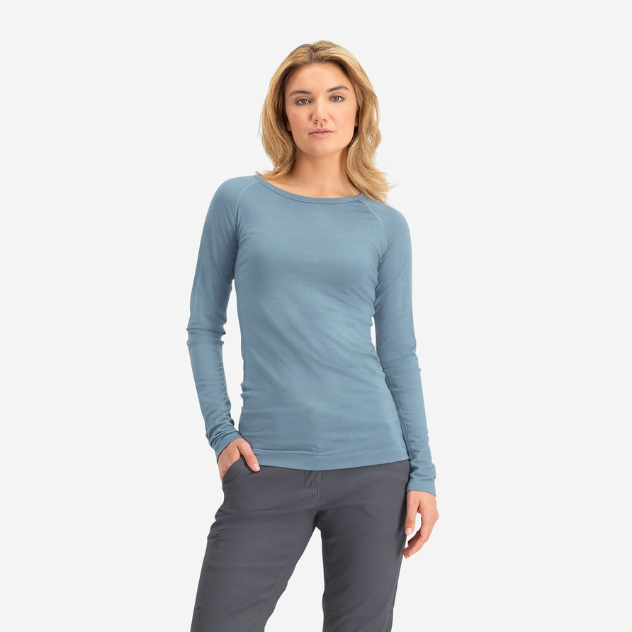 Pure Merino Longsleeve Women | Light Denim