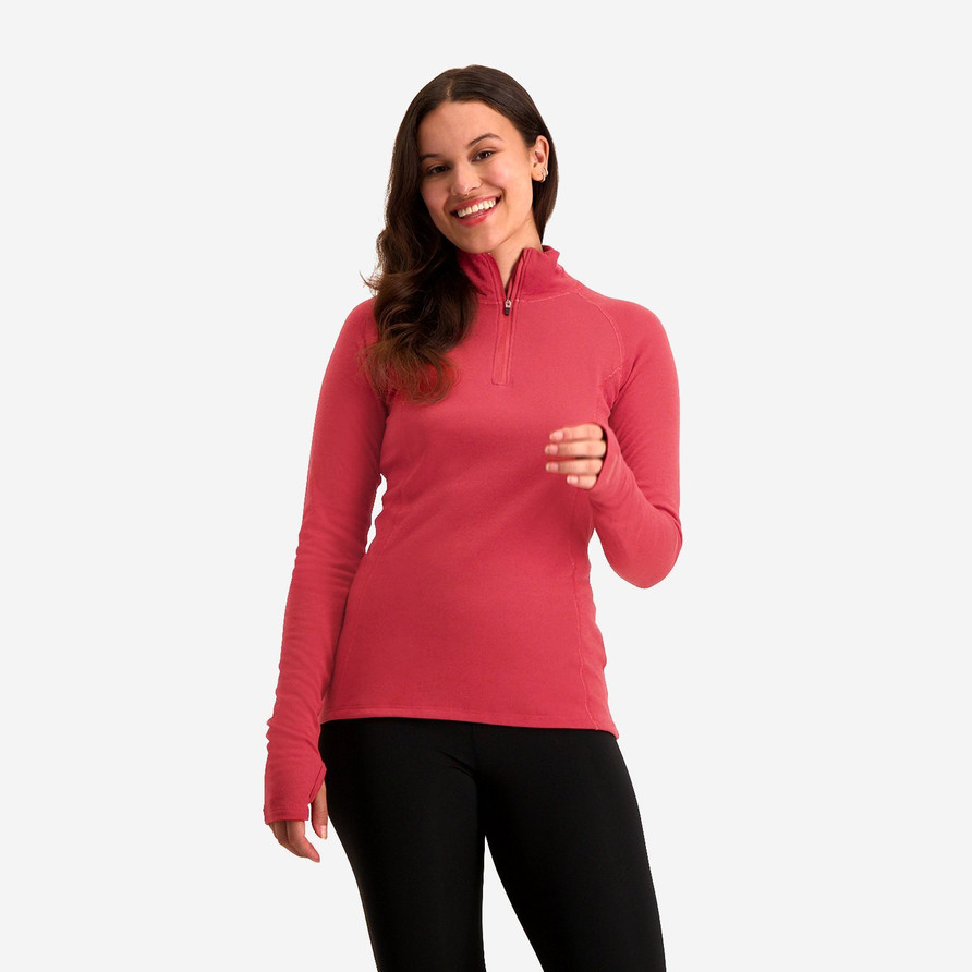 Rough Zip-Neck Thermo Control Longsleeve Women | Tulip