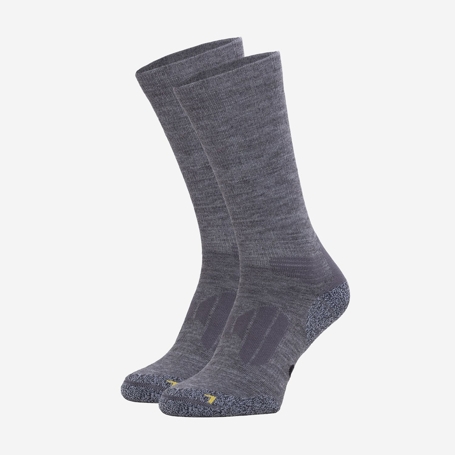 Anti-Tick Merino Wool Hiking Sock Crew 2-Pack | Mid grey