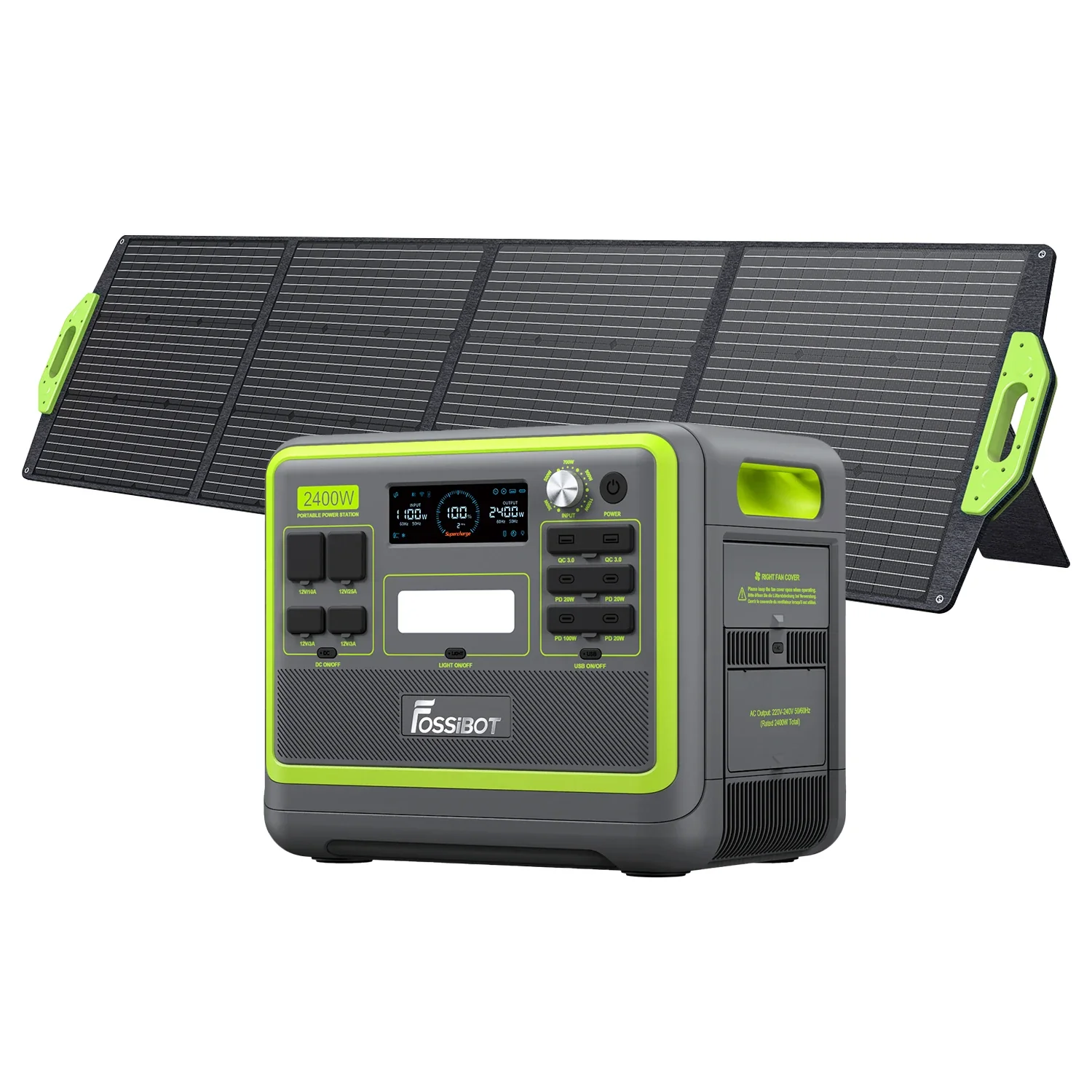 FOSSiBOT F2400 Erweiterbare Powerstation | 2400W 2048Wh