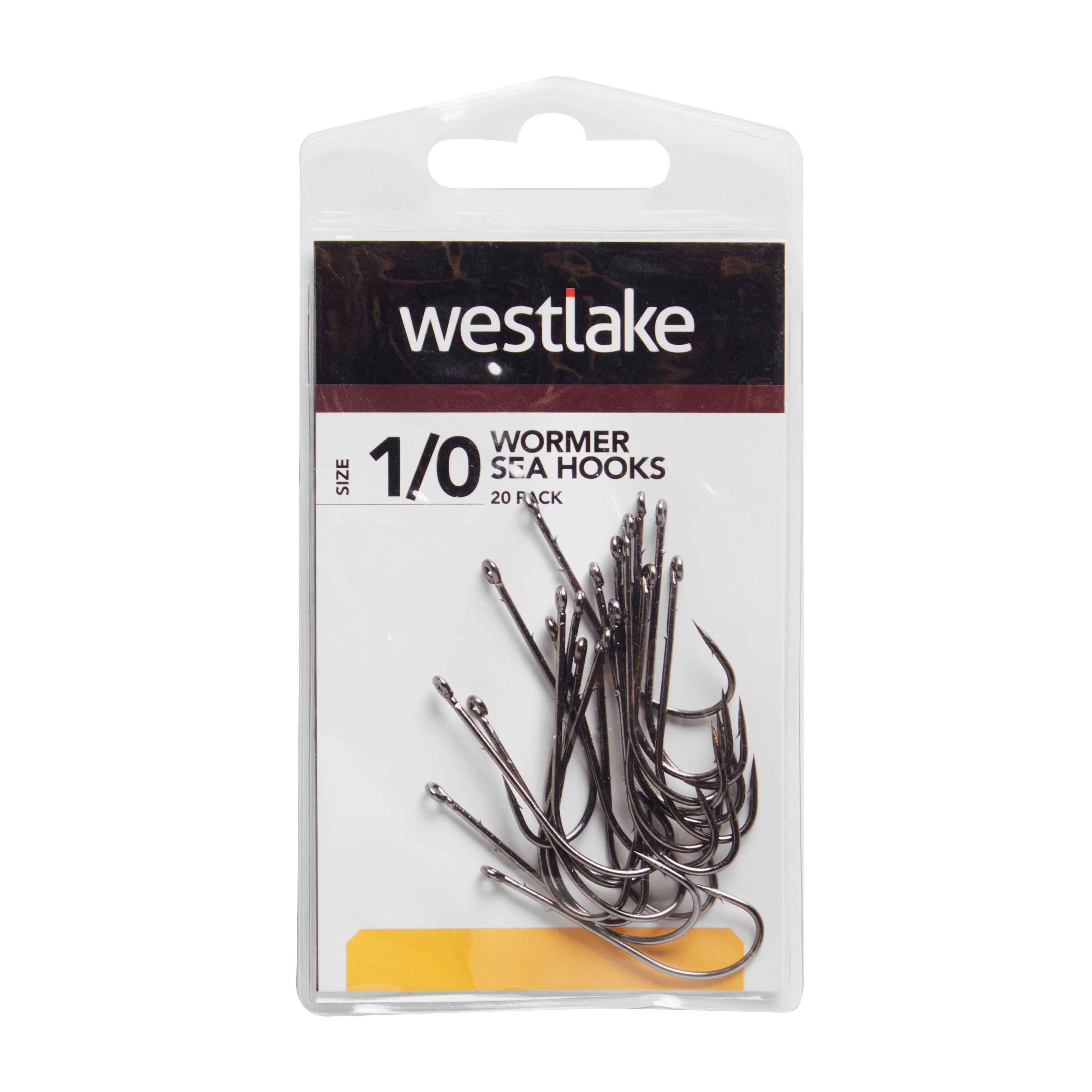 20Pk Worm Hooks Sz 1/0