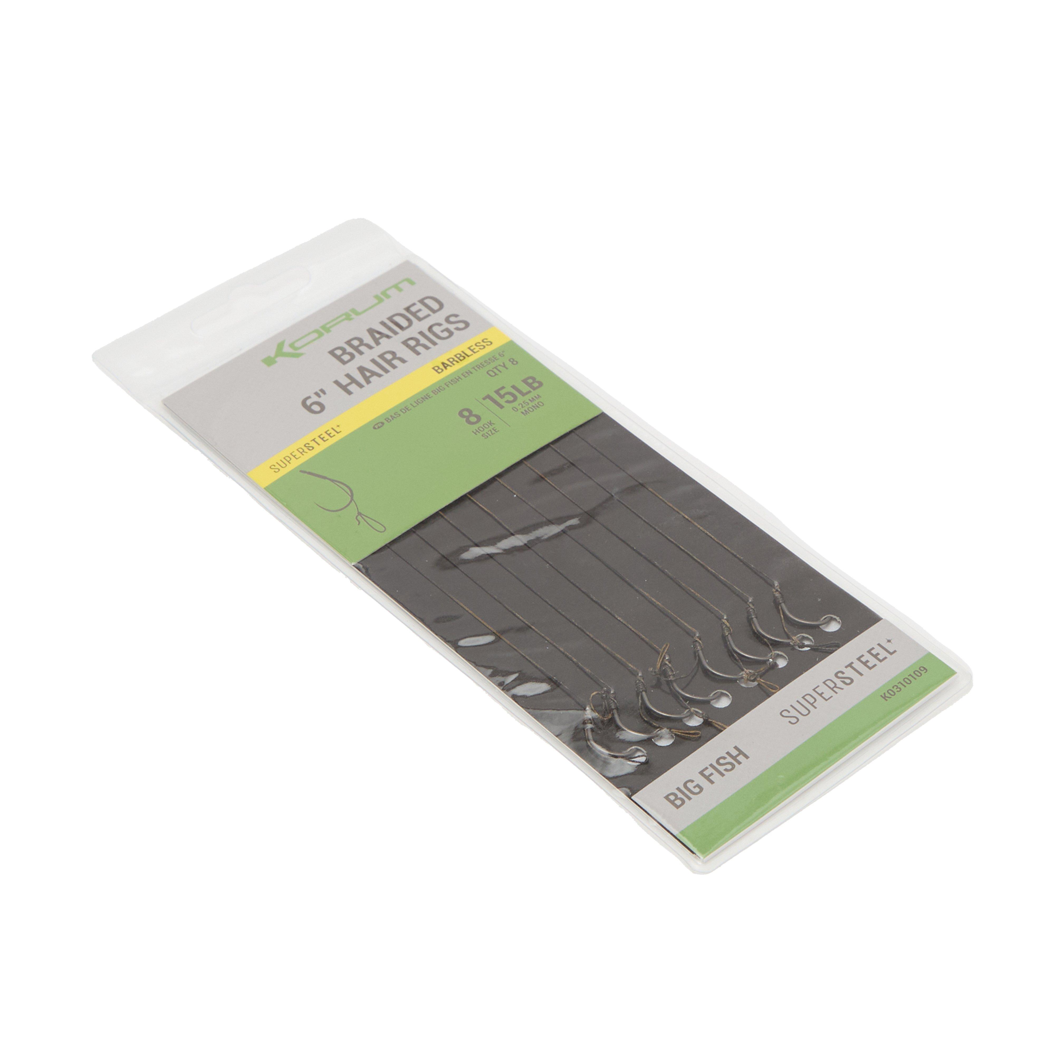 Big Fish Braided Hair Rigs 6” Size 8 Barbless