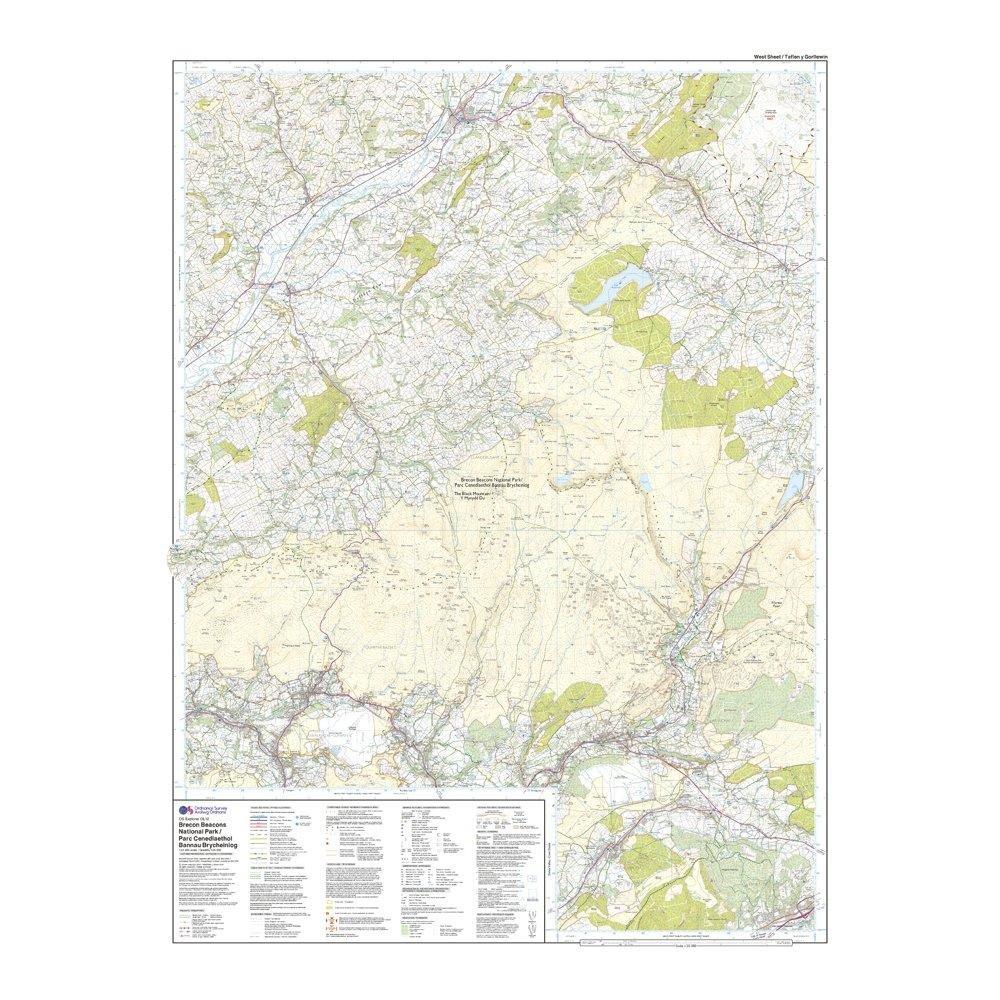 Explorer OL 12 Brecon Beacons National Park - Western & Central Areas Map