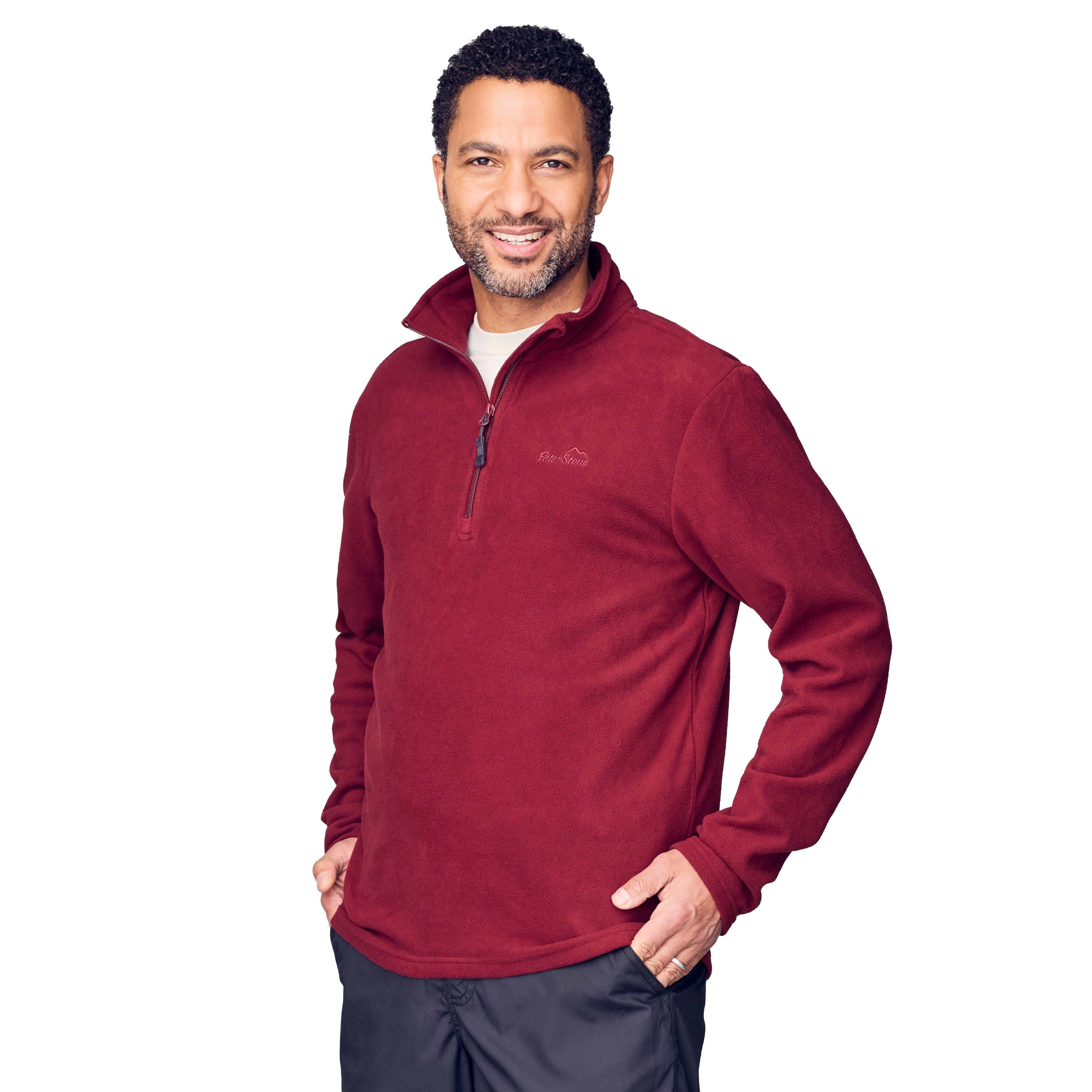Mens Bracken Half Zip Fleece Red