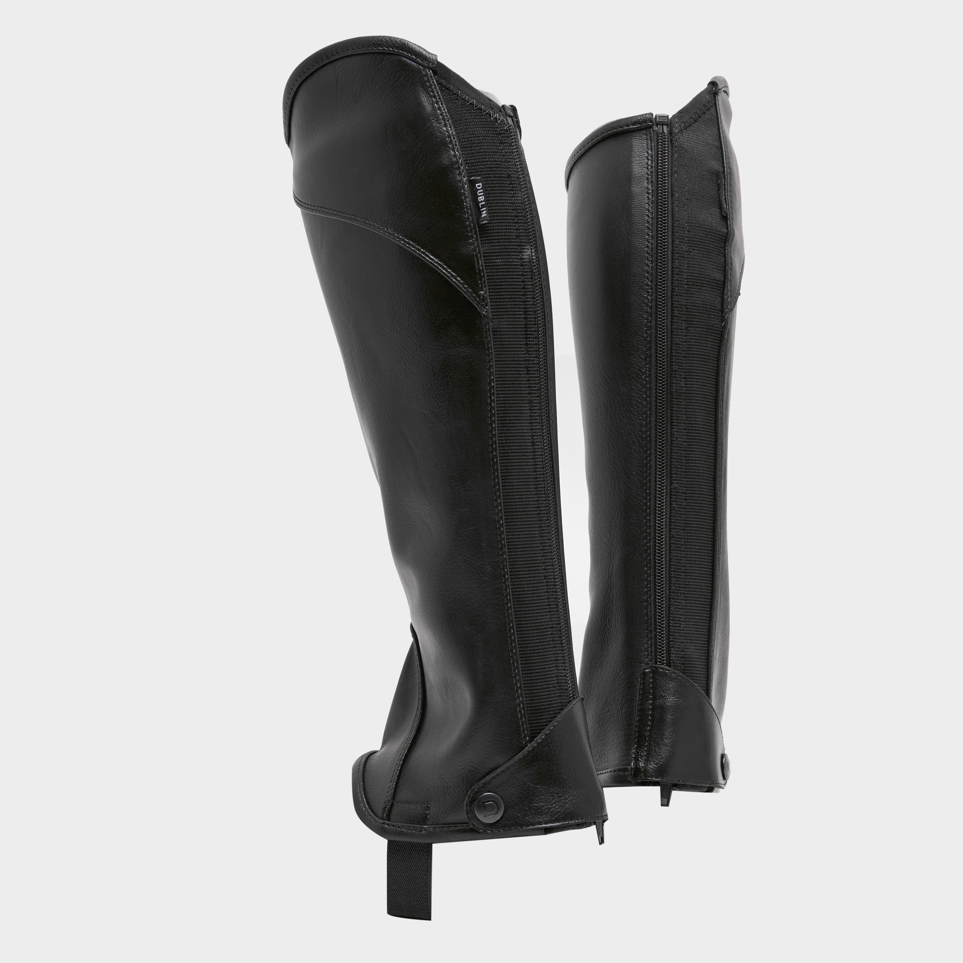Childs Stretch Fit Half Chaps Black