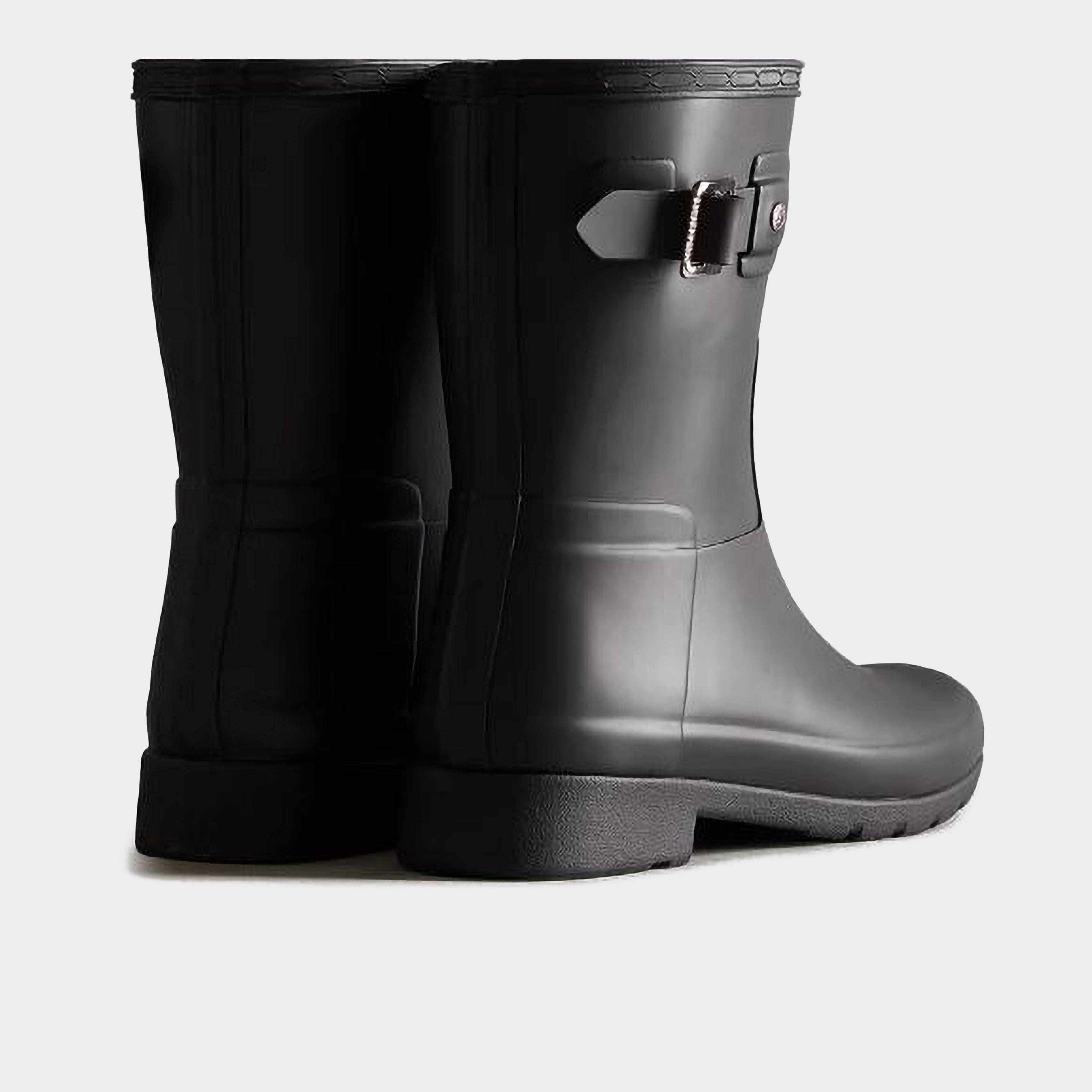 Women’s Refined Slim Fit Short Black Wellington Boots
