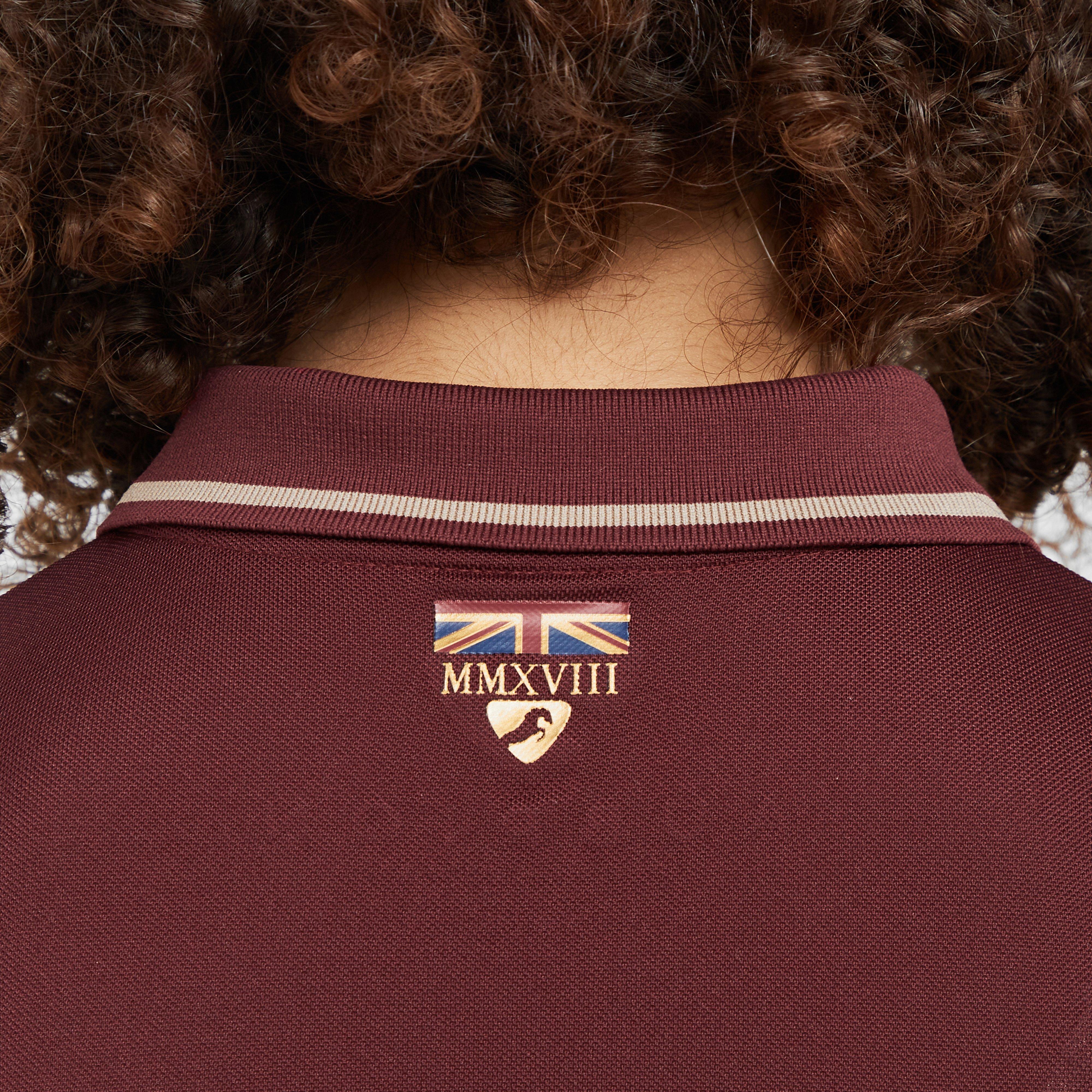 Childs Team Tech Polo Shirt Burgundy