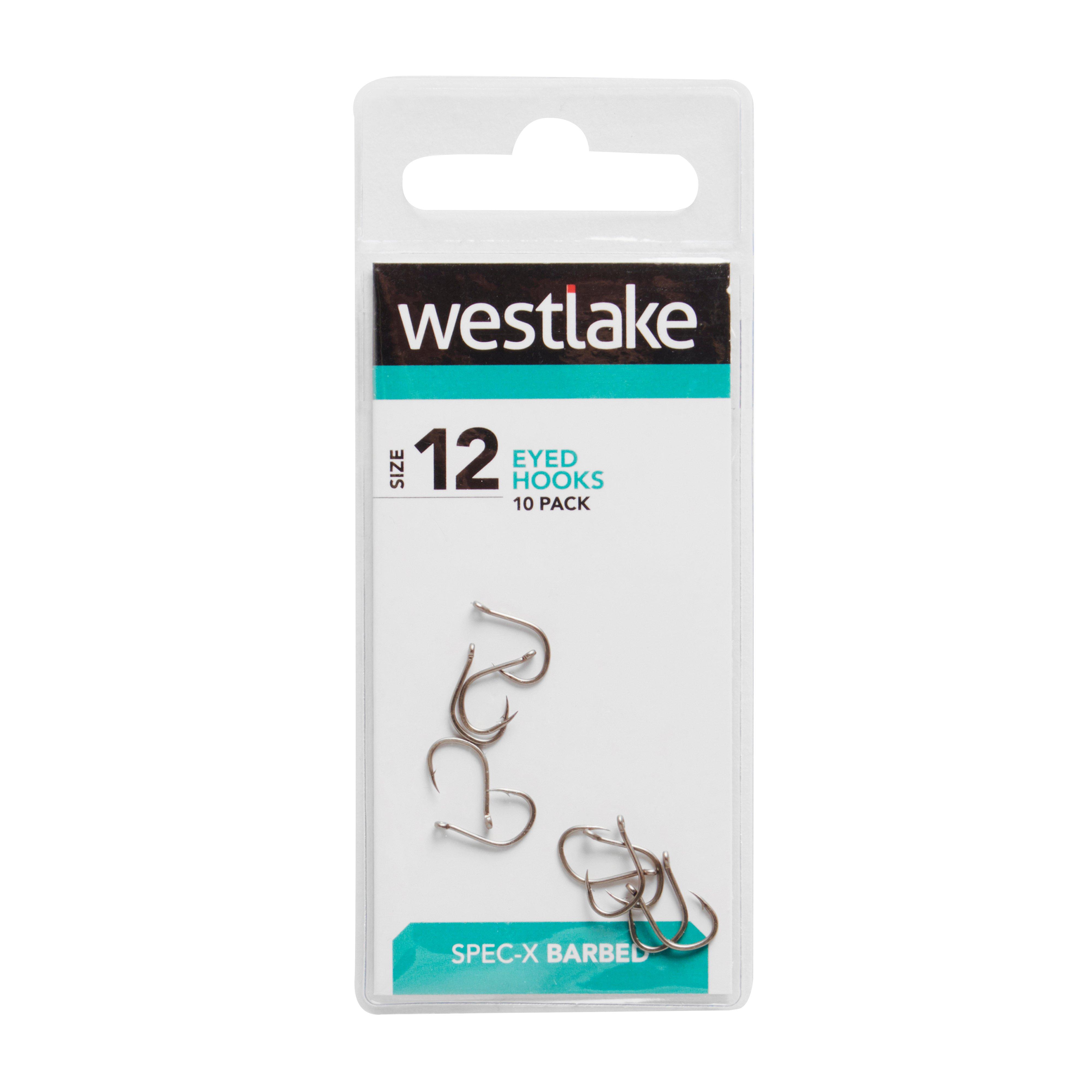 Barbed Eyed Hooks (Pack of 10) (Size 12)