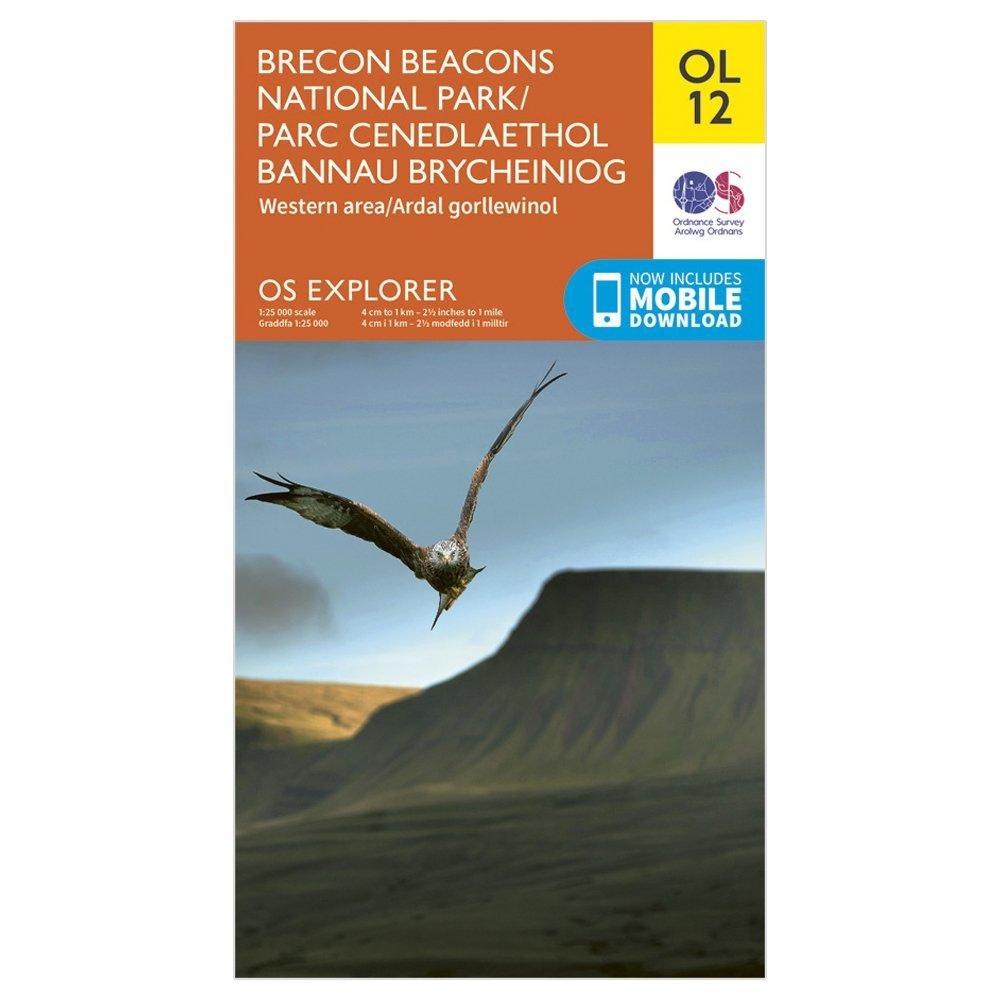 Explorer OL 12 Brecon Beacons National Park - Western & Central Areas Map