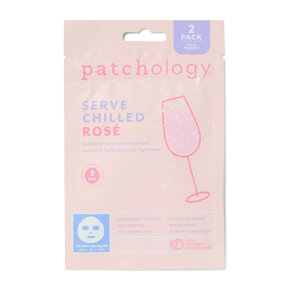 Patchology<br>Serve Chilled Rosé Hydrating & Protecting Sheet Mask- 2-Pack