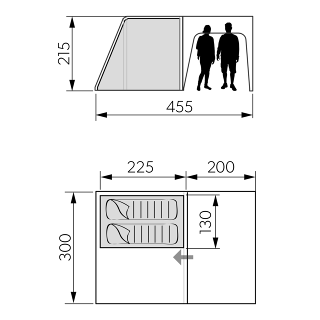 Dometic Santorini FTK 2X4 Inner Tent
