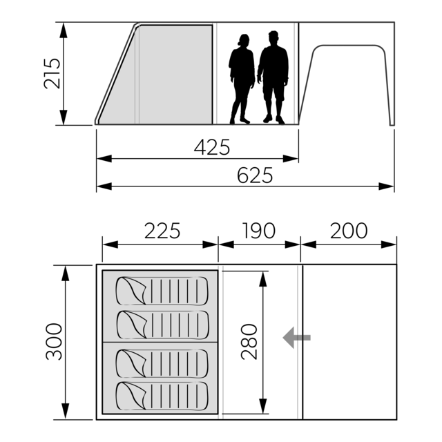 Dometic Santorini FTK 2X4 Inner Tent