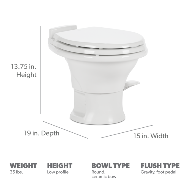 Dometic 311 Gravity Flush Toilet (Single Pack - OEM ONLY)
