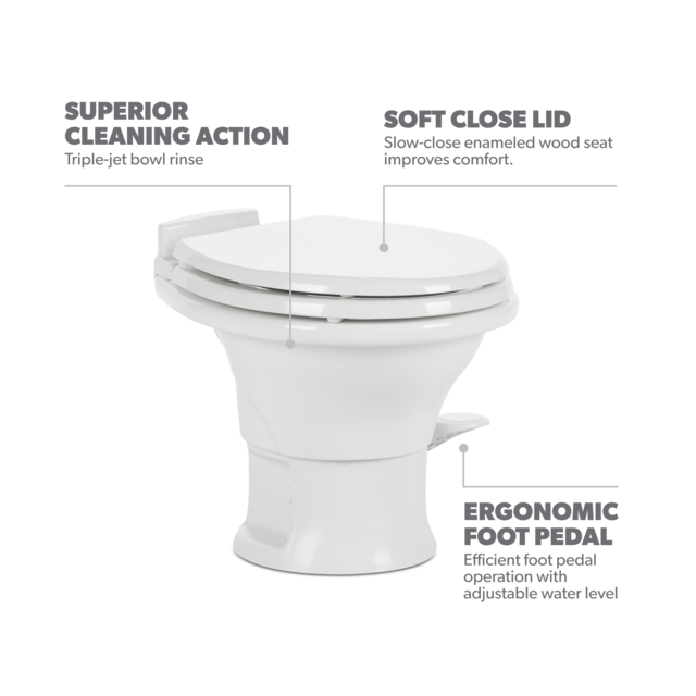 Dometic 311 Gravity Flush Toilet (Single Pack - OEM ONLY)