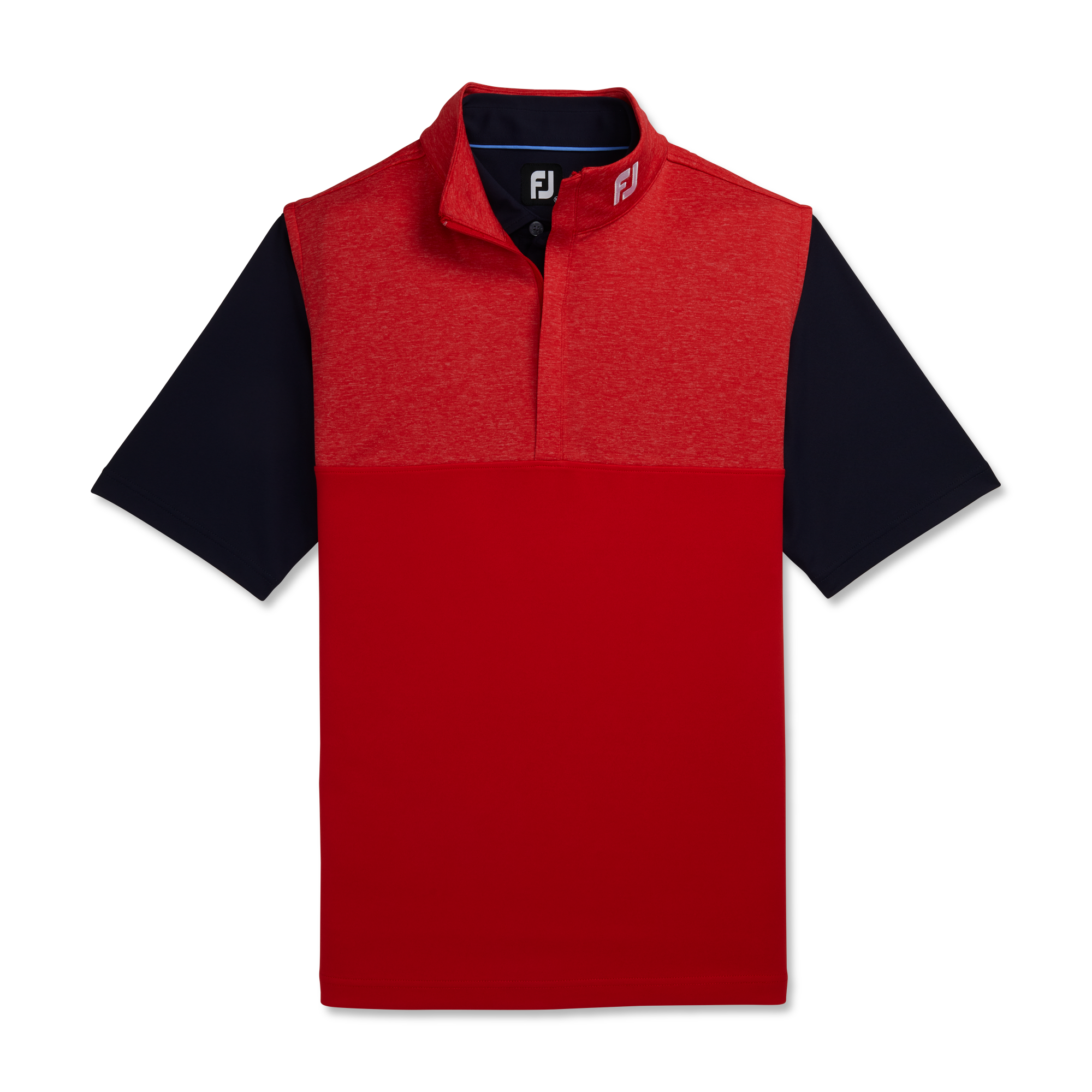 Heather Yoke Half-Zip Vest - FJ Tour Collar