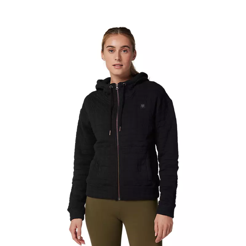 Womens Quilted Zip Hoodie