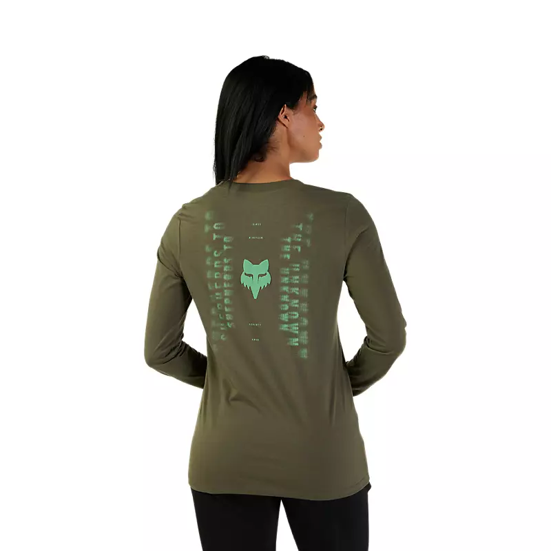 Womens Faded Out Long Sleeve Basic Tee