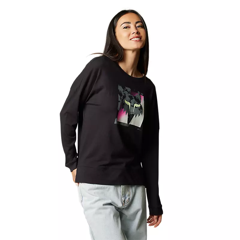 Womens Detonate Long Sleeve Knit Tee