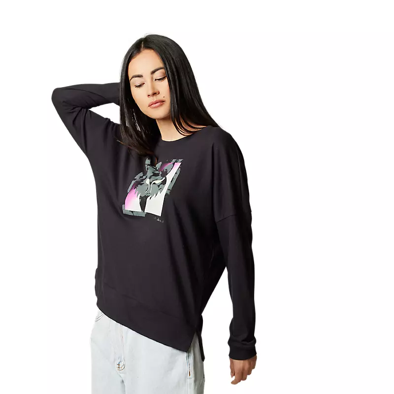 Womens Detonate Long Sleeve Knit Tee