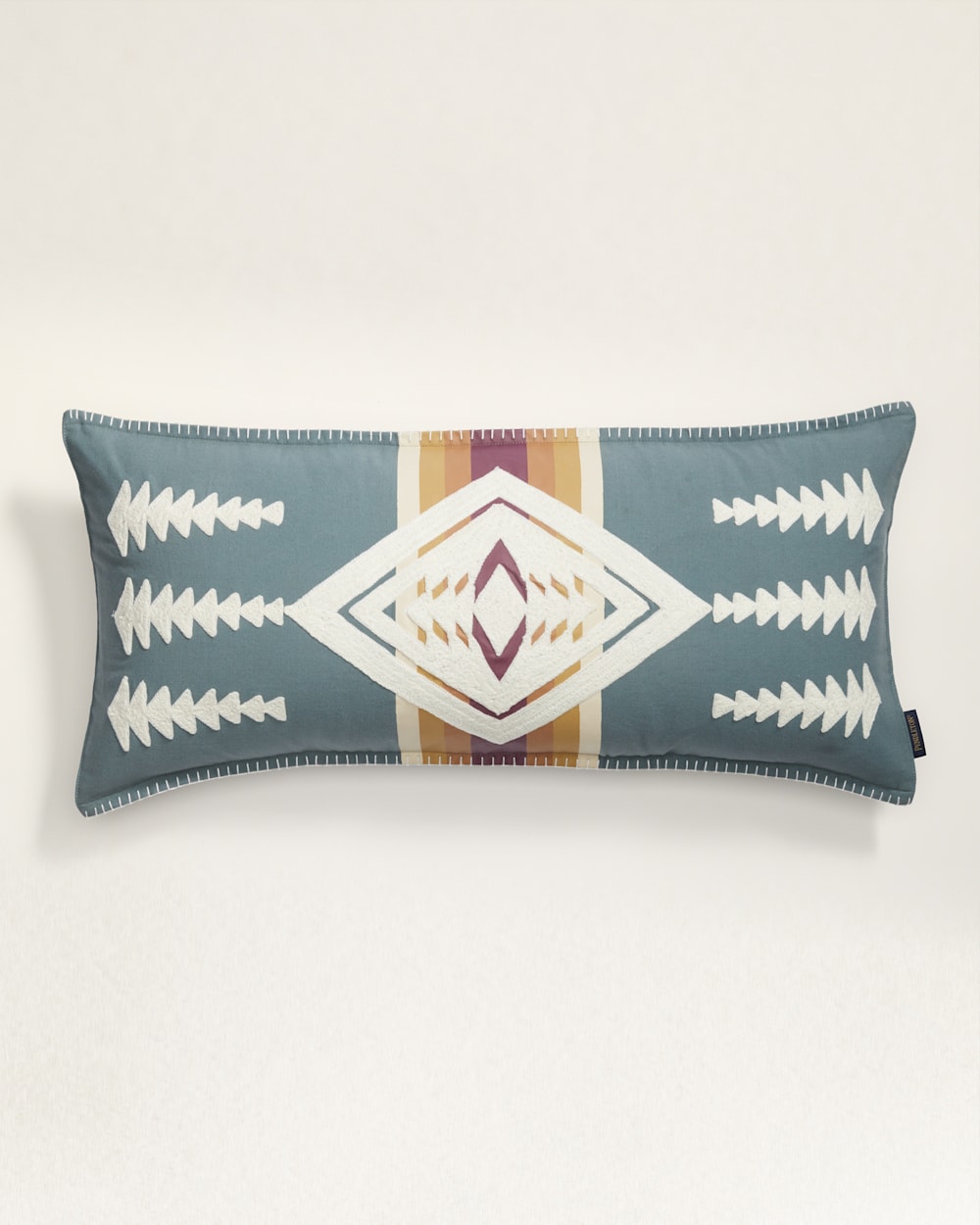 HARDING EMBROIDERED LUMBAR PILLOW